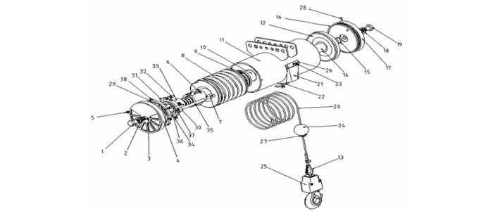 KHC氣動平衡器-部件表