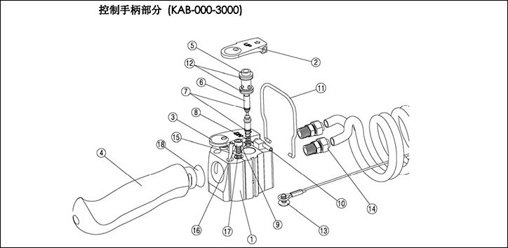 KHC氣動(dòng)平衡器控制手柄總成 KHC氣動(dòng)平衡器控制手柄總成