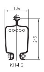 KH母線型軌道尺寸圖 KH母線型軌道尺寸圖