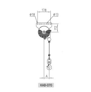 KAB-070型氣動平衡器尺寸圖 KAB-070型氣動平衡器尺寸圖