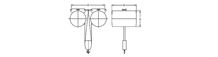440kg東星氣動平衡器尺寸圖 440kg東星氣動平衡器尺寸圖
